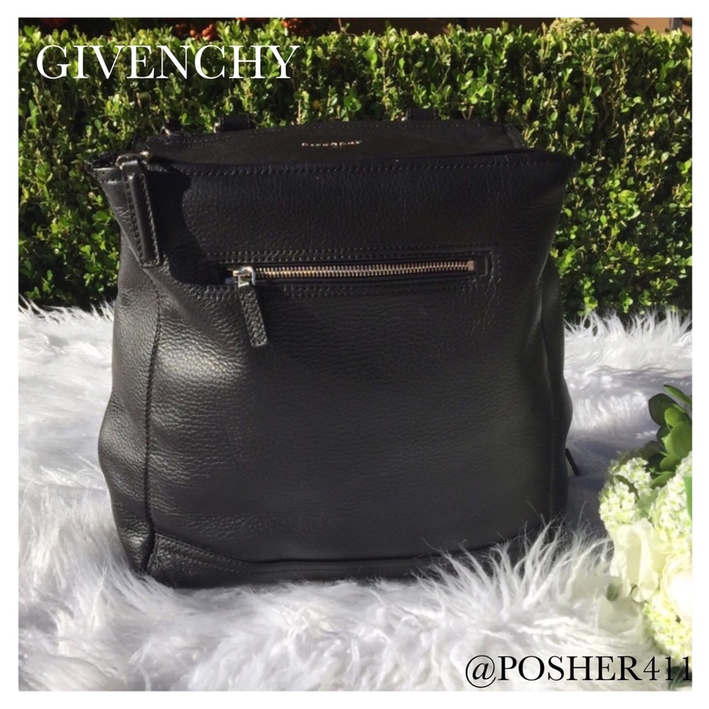 🎉 GIVENCHY PANDORA BLACK LEATHER BACKPACK